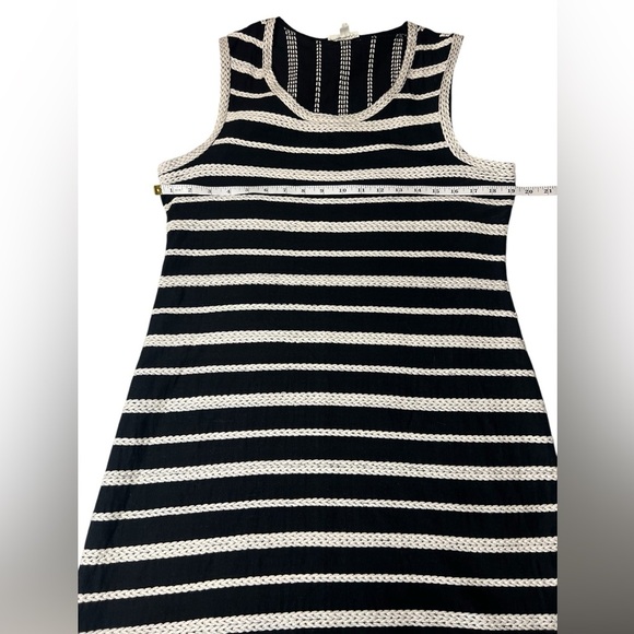 Max studio women’s size 8 Black and White Striped Sleeveless Dress 100% cotton - Picture 6 of 9